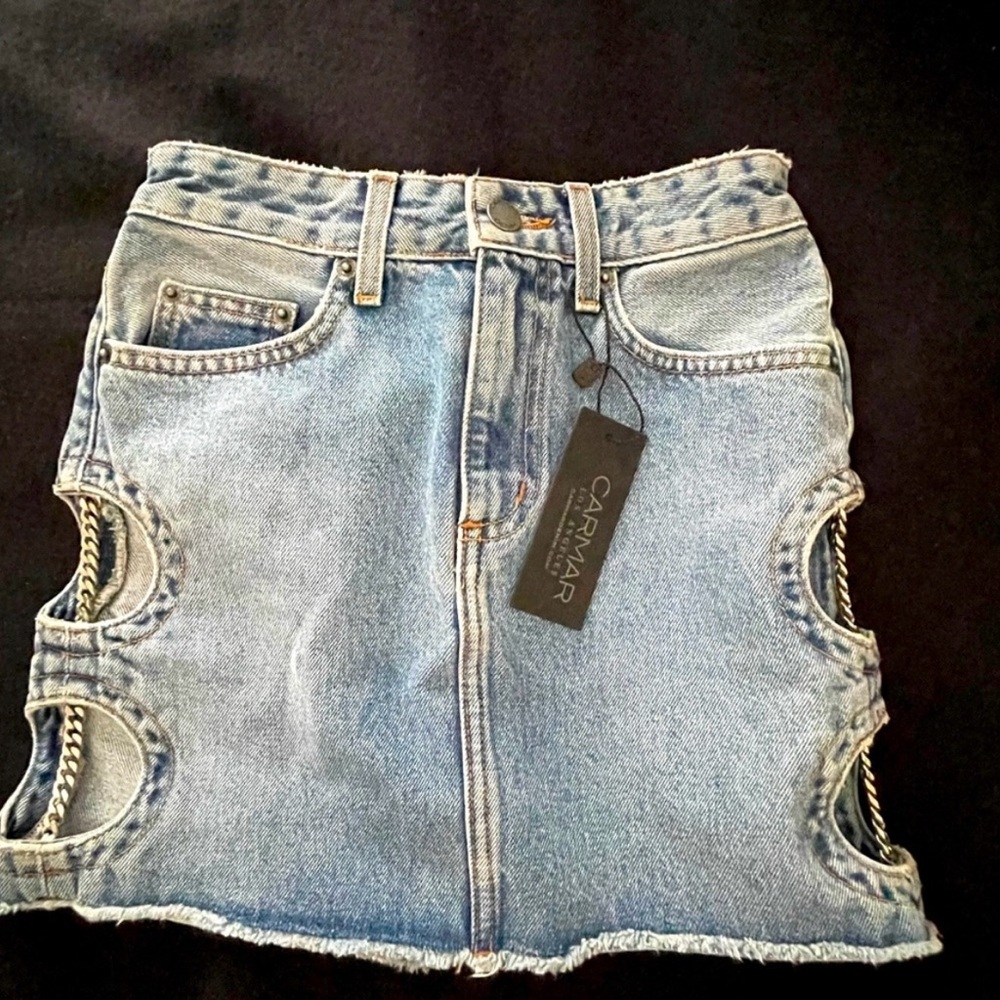 Carmar Los Angeles Denim Mini Skirt NWT